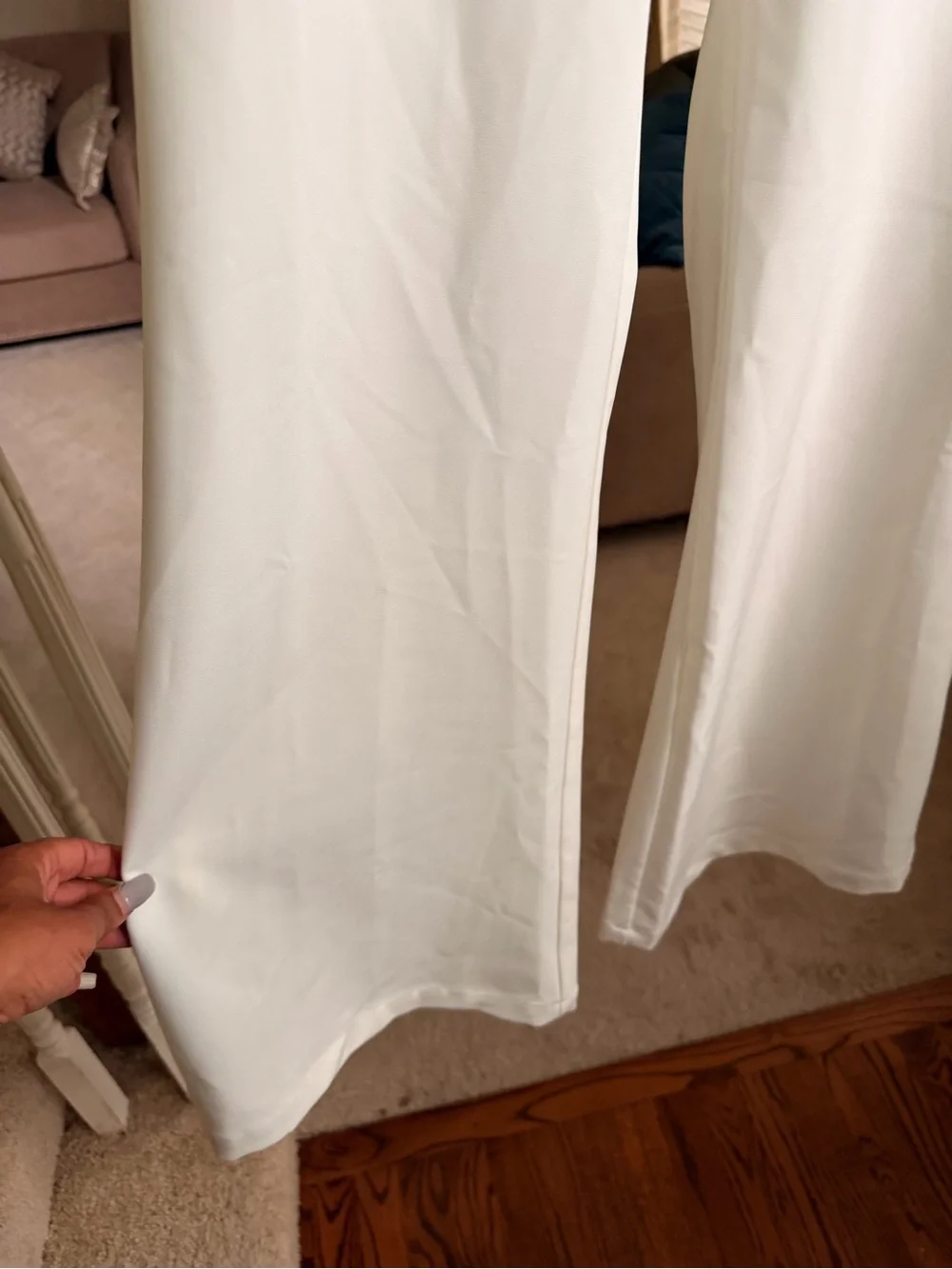 Fashion Nova Cream Halter Double-Breasted Wide-Leg Jumpsuit - Picture 7 of 9